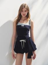 Tennis Girls Fake Three Piece Color tops
